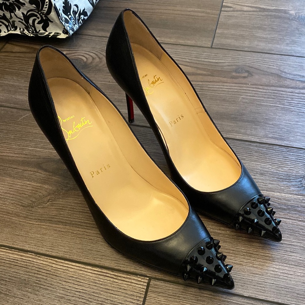100% Authentic Black Studded Louboutin Heels